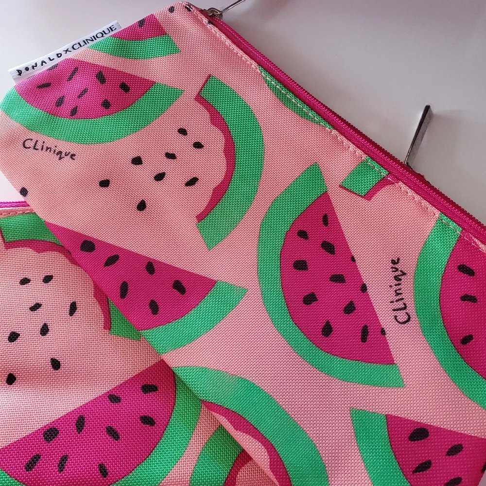 Set Of 2 Clinique & Donald Robertson Collab Cosmetics Bags